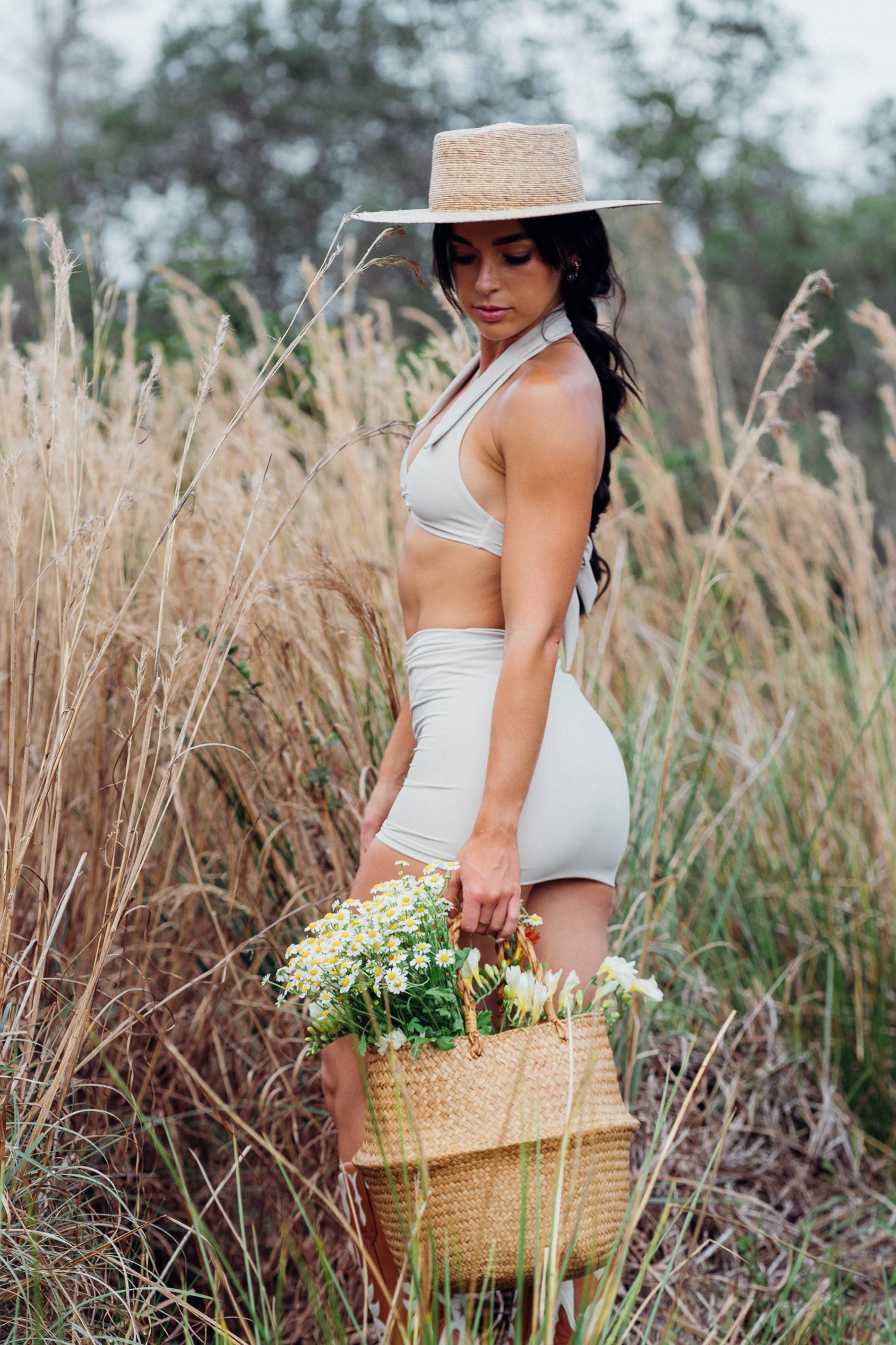 yesi swim skirt oatmeal beige