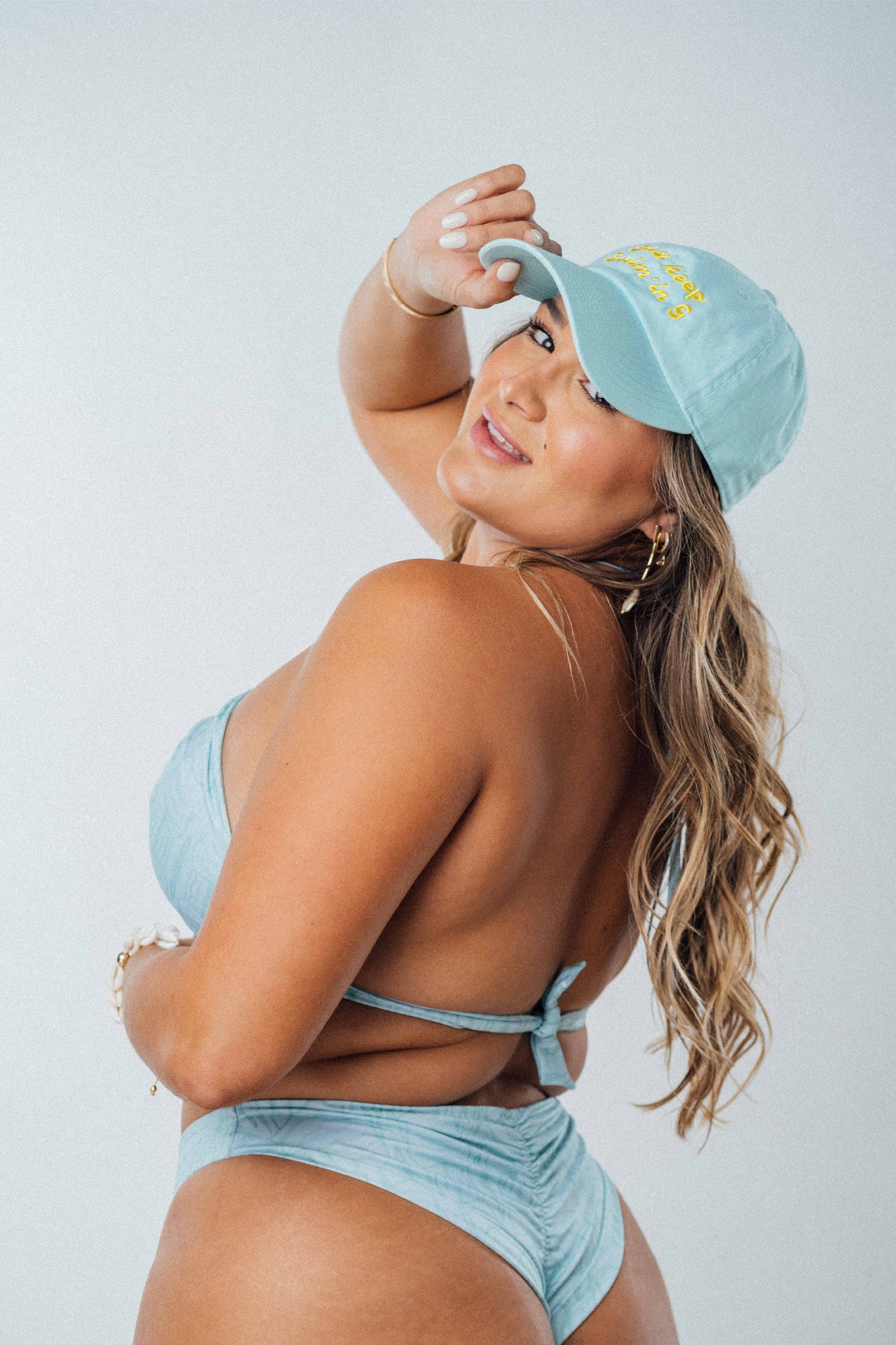 Keep Swim'in G Cap - Mint / Yellow