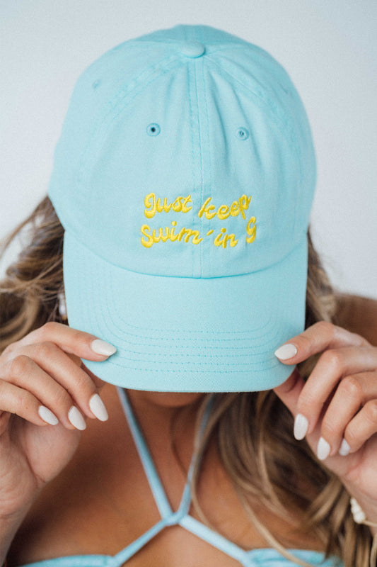 Keep Swim'in G Cap - Mint / Yellow